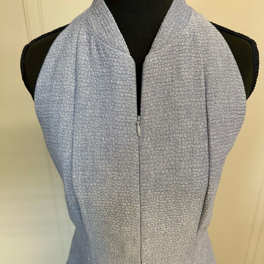 Akris Punto Blue Midi A-Line Dress and Jacket - Picture 5 of 7
